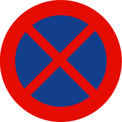 señales de trafico - prohibido detenerse y estacionar